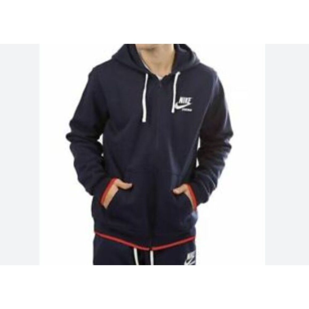 Vintage Nike Sportswear Hoodie Full Zip Navy Small Jacket